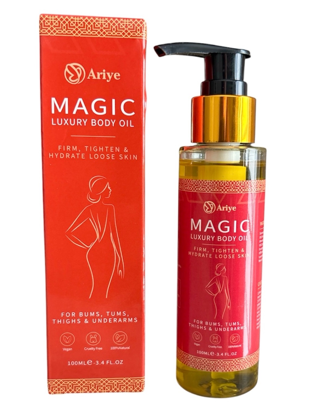 (9 Pack) Magic Luxury Body Oil 3.4 Fl Oz Firm Tighten Hydrate Loose Skin NEW